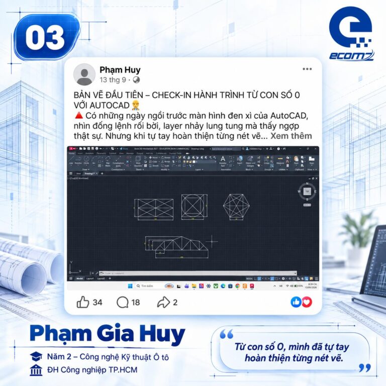 Phạm Gia Huy – Ngành Công nghệ Kỹ thuật Ô tô, Trường Đại học Công nghiệp TP.HCM